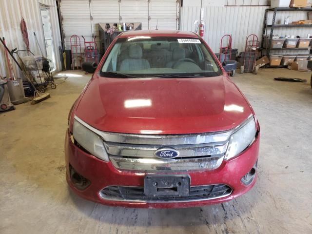 3FAHP0GA6AR322839 - 2010 FORD FUSION S RED photo 5