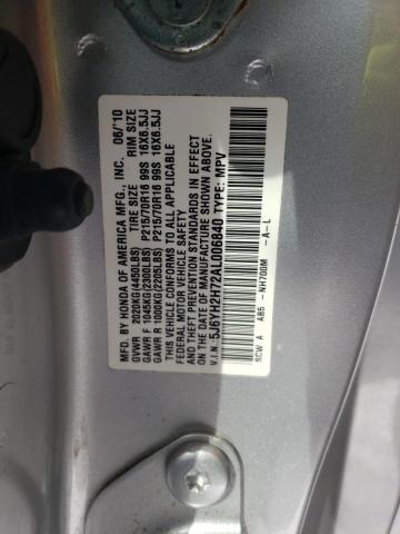 5J6YH2H72AL006840 - 2010 HONDA ELEMENT EX SILVER photo 13