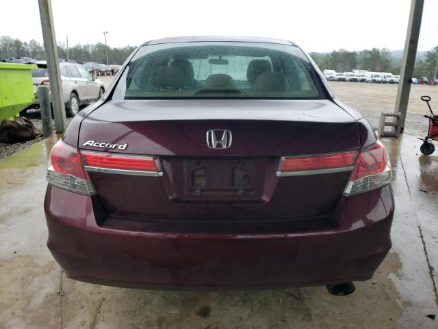 1HGCP2F32CA160046 - 2012 HONDA ACCORD LX BURGUNDY photo 6