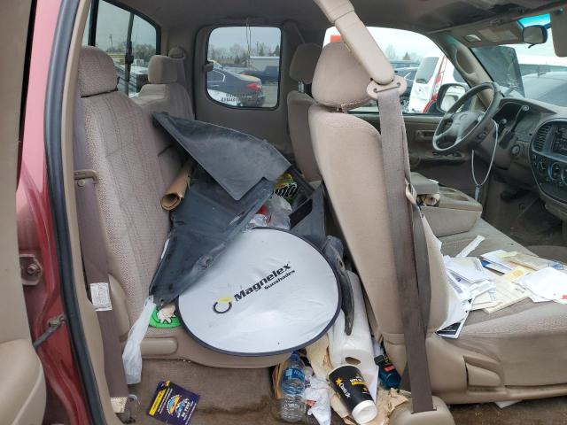 5TBRT341X2S327131 - 2002 TOYOTA TUNDRA ACCESS CAB ბურგუნდია ფოტო 10