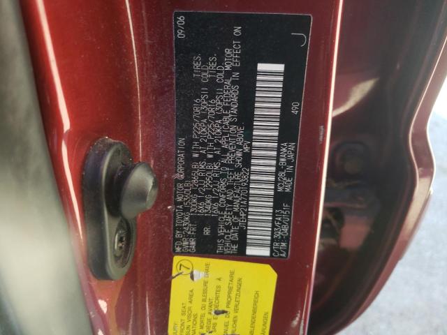 JTEHP21A770193822 - 2007 TOYOTA HIGHLANDER SPORT RED photo 13