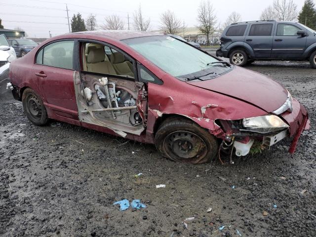 1HGFA16527L050263 - 2007 HONDA CIVIC LX RED photo 4