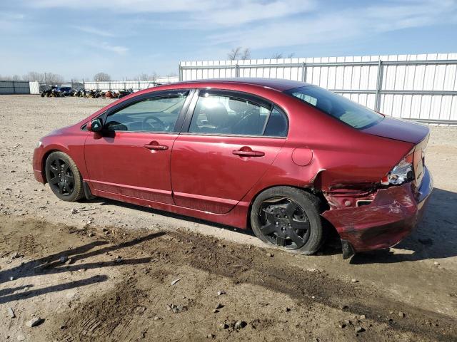 2HGFA1F51BH549870 - 2011 HONDA CIVIC LX RED photo 2