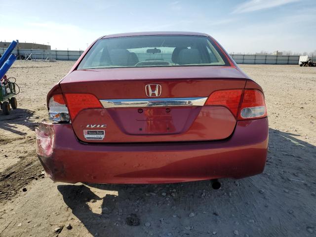 2HGFA1F51BH549870 - 2011 HONDA CIVIC LX RED photo 6