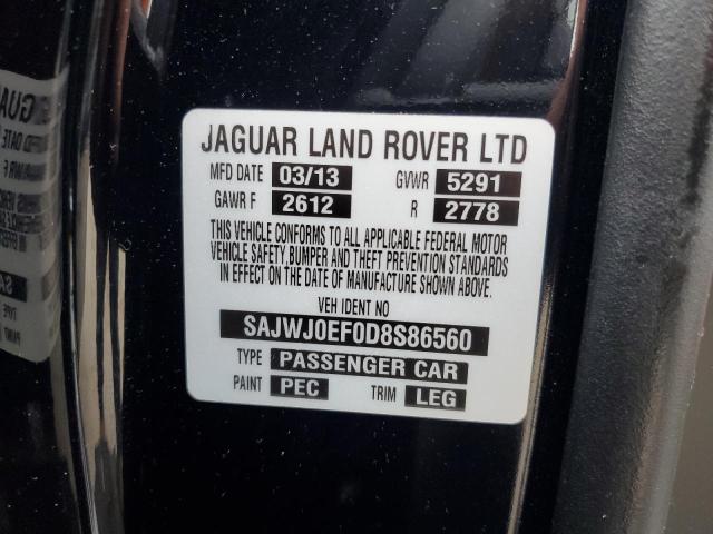 SAJWJ0EF0D8S86560 - 2013 JAGUAR XF BLACK photo 12