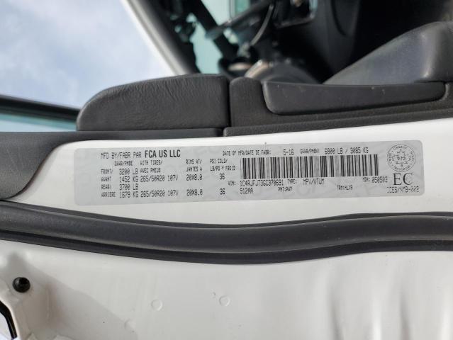 1C4RJFJT3GC370691 - 2016 JEEP GRAND CHER SUMMIT Սպիտակ լուսանկար 12