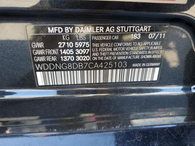 WDDNG8DB7CA425103 - 2012 MERCEDES-BENZ S 350 BLUETEC GRAY photo 12