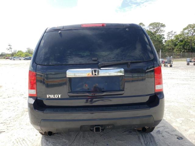 5FNYF3H26BB034070 - 2011 HONDA PILOT LX BLUE photo 6