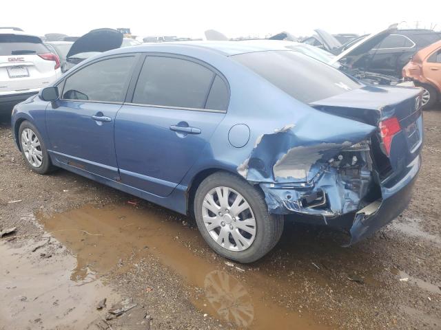 1HGFA16867L009564 - 2007 HONDA CIVIC EX BLUE photo 2