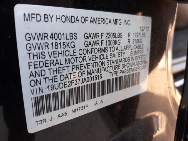 19UDE2F37JA001515 - 2018 ACURA ILX BASE WATCH PLUS BLACK photo 13