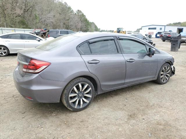 19XFB2F9XFE046294 - 2015 HONDA CIVIC EXL GRAY photo 3