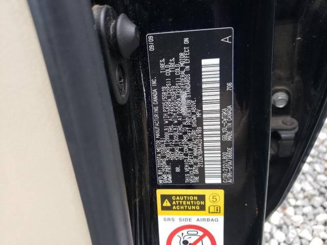 2T2ZK1BA4AC014189 - 2010 LEXUS RX 350 BLACK photo 13