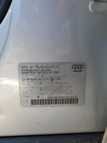 WA1WKAFP2CA018233 - 2012 AUDI Q5 PRESTIGE 银色 照片 14
