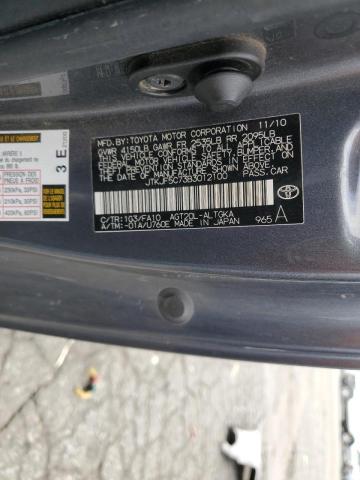 JTKJF5C73B3012100 - 2011 TOYOTA SCION TC ნაცრისფერი ფოტო 12