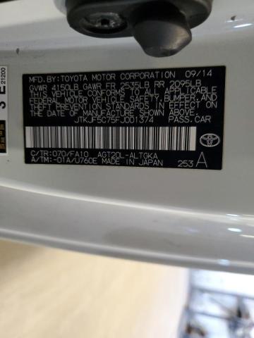 JTKJF5C75FJ001374 - 2015 TOYOTA SCION TC 白色 照片 12