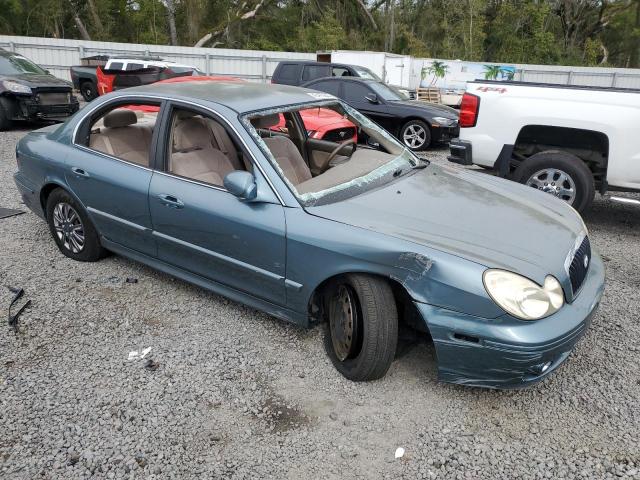 KMHWF25H64A031347 - 2004 HYUNDAI SONATA GL TEAL photo 4