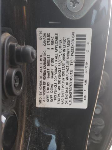 2HGFB2F52FH517437 - 2015 HONDA CIVIC LX BLACK photo 12