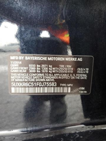 5UXKR6C51F0J75583 - 2015 BMW X5 XDRIVE50I BLUE photo 12