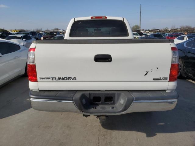 5TBET34166S498446 - 2006 TOYOTA TUNDRA DOUBLE CAB SR5 WHITE photo 6