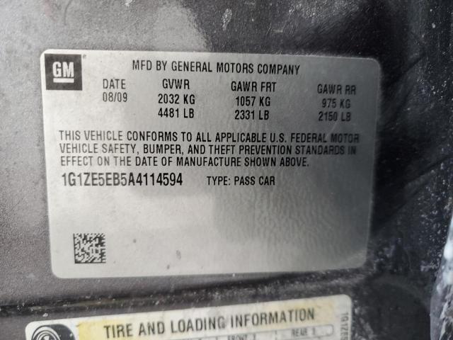 1G1ZE5EB5A4114594 - 2010 CHEVROLET MALIBU LTZ CHARCOAL photo 12