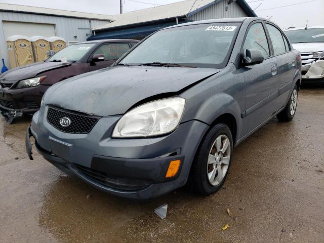 KNADE123066103504 - 2006 KIA RIO GRAY photo 1