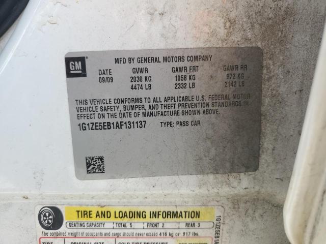 1G1ZE5EB1AF131137 - 2010 CHEVROLET MALIBU LTZ 白色 照片 12