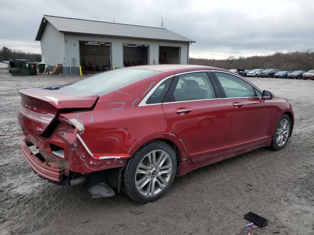 3LN6L2LU6FR614437 - 2015 LINCOLN MKZ HYBRID RED photo 3