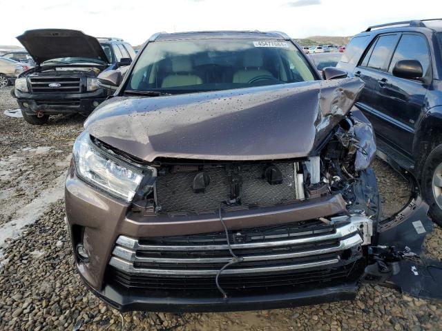 5TDDZRFH0KS942493 - 2019 TOYOTA HIGHLANDER LIMITED BROWN photo 5