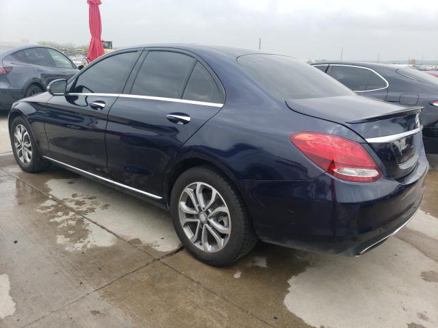 55SWF4KB2GU160938 - 2016 MERCEDES-BENZ C 300 4MATIC BLUE photo 2