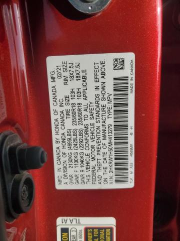 2HKRW1H50MH413279 - 2021 HONDA CR-V EX RED photo 13