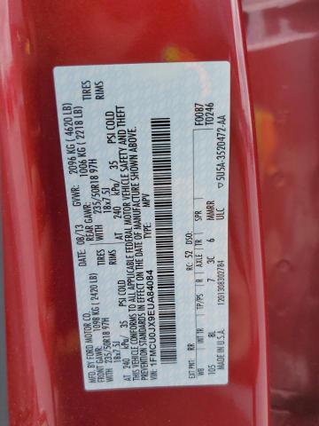 1FMCU0JX9EUA84084 - 2014 FORD ESCAPE TITANIUM RED photo 13