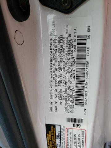 5TEUU42N96Z277874 - 2006 TOYOTA TACOMA ACCESS CAB 白色 照片 12