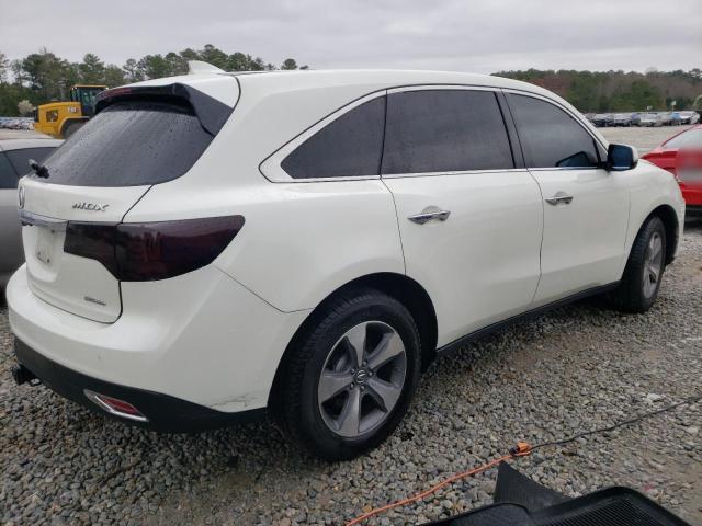 5FRYD4H20GB043896 - 2016 ACURA MDX WHITE photo 3