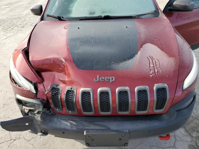 1C4PJMBS2EW185738 - 2014 JEEP CHEROKEE TRAILHAWK RED photo 12