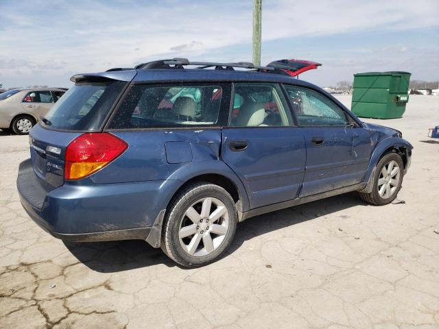 4S4BP61C277333233 - 2007 SUBARU LEGACY OUTBACK 2.5I BLUE photo 3