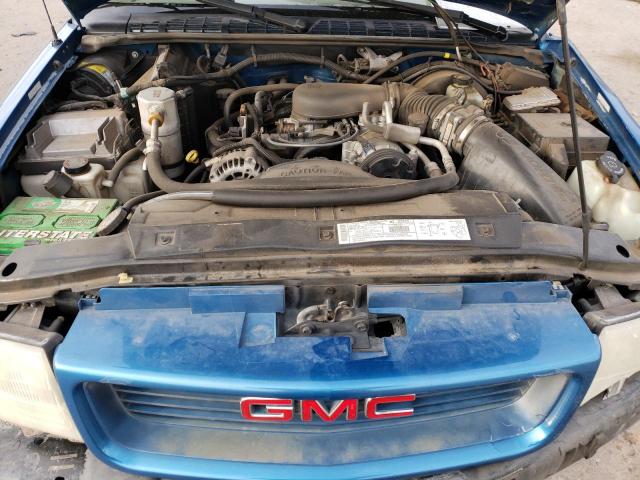 1GTCS19W218127517 - 2001 GMC SONOMA BLUE photo 11