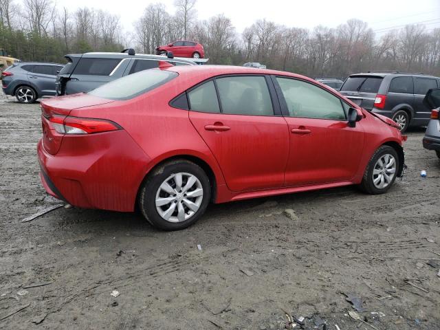 JTDEPRAE0LJ061430 - 2020 TOYOTA COROLLA LE RED photo 3