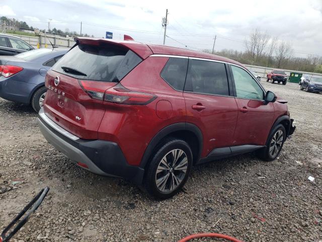 JN8AT3BA3MW006868 - 2021 NISSAN ROGUE SV RED photo 3