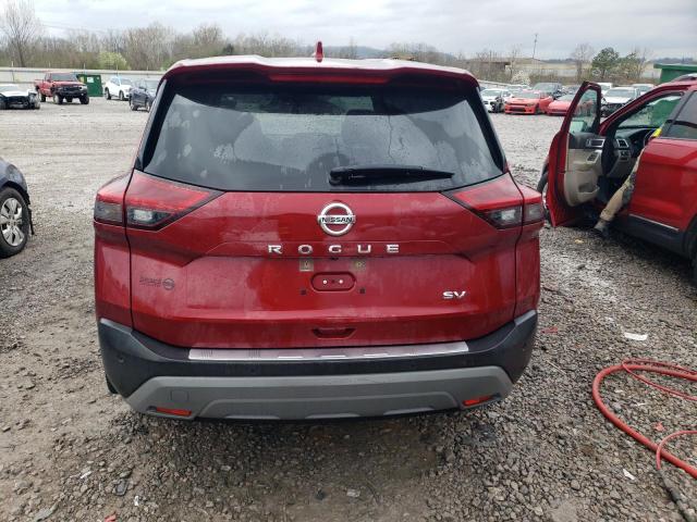 JN8AT3BA3MW006868 - 2021 NISSAN ROGUE SV RED photo 6