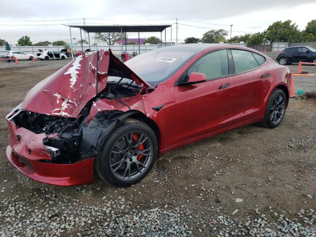 5YJSA1E68PF530060 - 2023 TESLA MODEL S RED photo 1