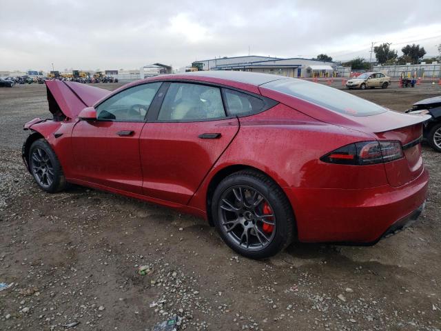 5YJSA1E68PF530060 - 2023 TESLA MODEL S RED photo 2