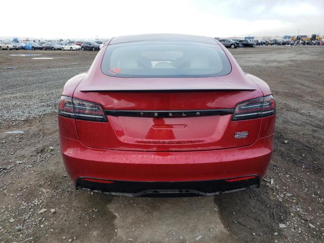 5YJSA1E68PF530060 - 2023 TESLA MODEL S RED photo 6