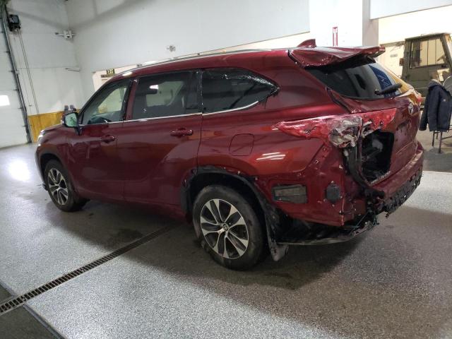 5TDHZRBH1LS510049 - 2020 TOYOTA HIGHLANDER XLE RED photo 2
