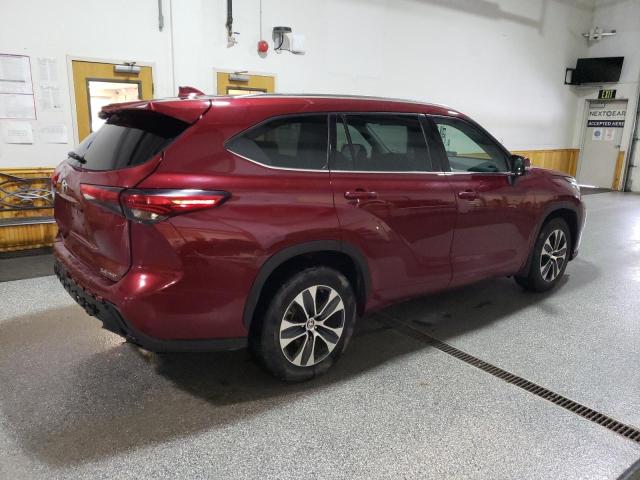 5TDHZRBH1LS510049 - 2020 TOYOTA HIGHLANDER XLE RED photo 3