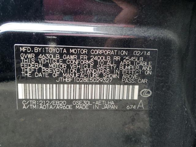 JTHBF1D28E5029327 - 2014 LEXUS IS 250 BLACK photo 13