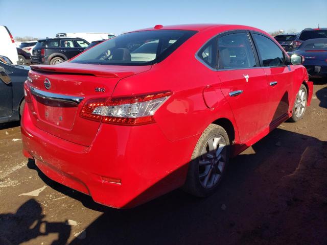 3N1AB7APXFY345833 - 2015 NISSAN SENTRA S RED photo 3