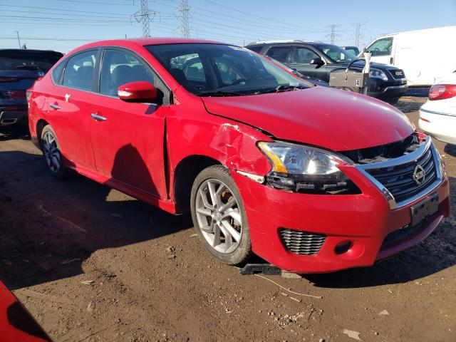 3N1AB7APXFY345833 - 2015 NISSAN SENTRA S RED photo 4