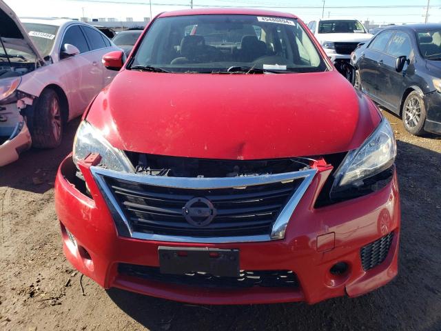 3N1AB7APXFY345833 - 2015 NISSAN SENTRA S RED photo 5