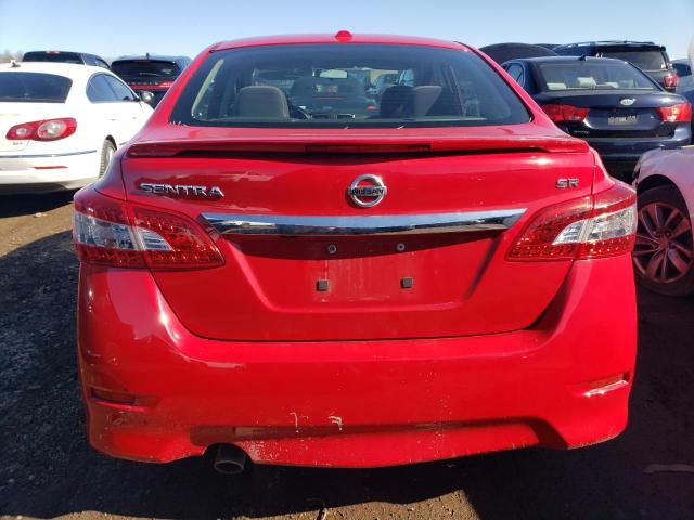 3N1AB7APXFY345833 - 2015 NISSAN SENTRA S RED photo 6