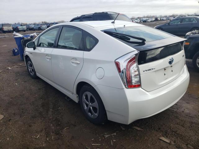 JTDKN3DU6D0343619 - 2013 TOYOTA PRIUS WHITE photo 2